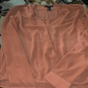 Brown /nude blouse shirt